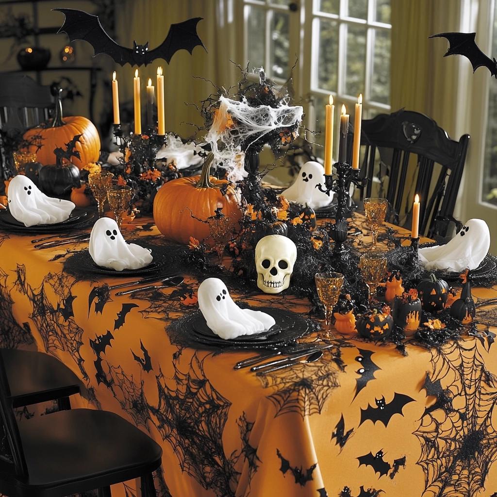 70 Ideias de mesas de Halloween para uma decoração assustadora