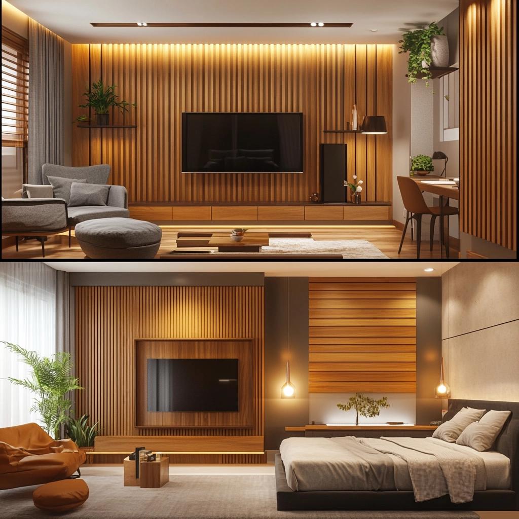 How to Use Slatted Panels to Transform Your Decor 6 Como usar o painel ripado para transformar sua decoração