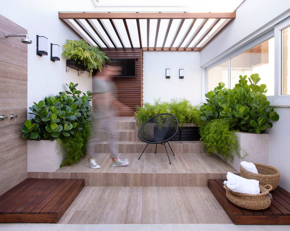 O paisagismo é a arte de criar espaços únicos e harmoniosos em perfeita sintonia com a natureza (Projeto: Ideia Arquitetura)