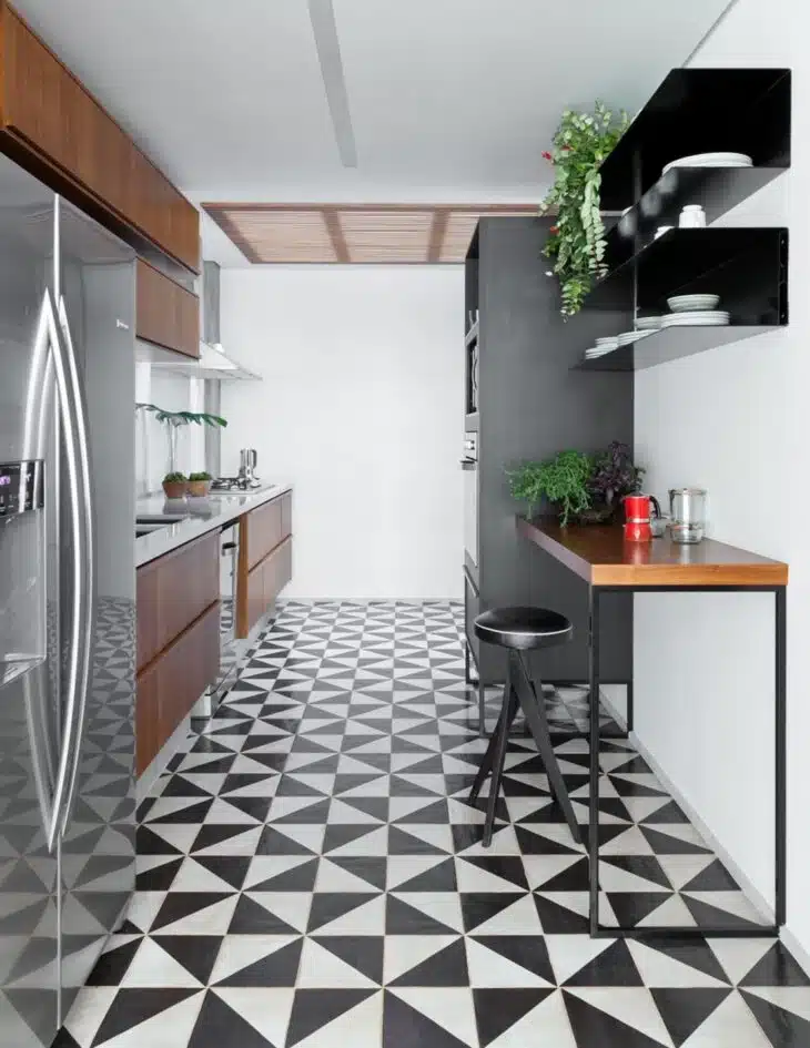 50 Striking Black and White Floor Designs for Your Space 7 Foto de piso preto e branco 3 - 3