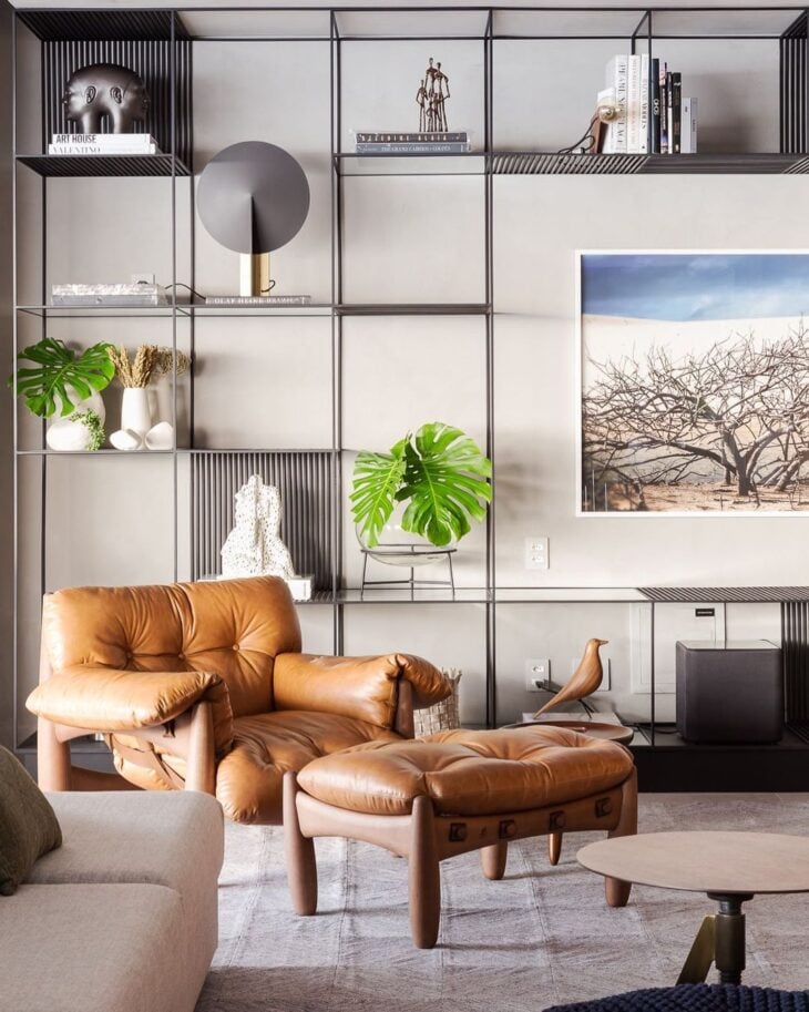 70 Leather Armchair Designs for Impeccable Home Decoration 2 E não abre mão do conforto