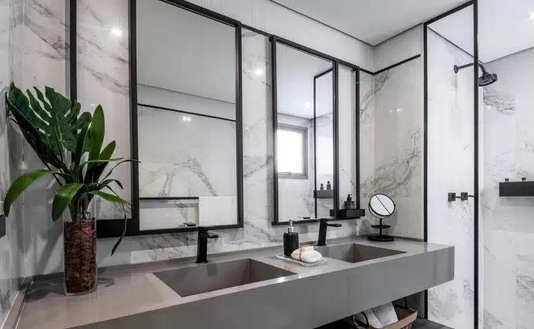 60 projetos com porcelanato para banheiro cheios de sofisticação