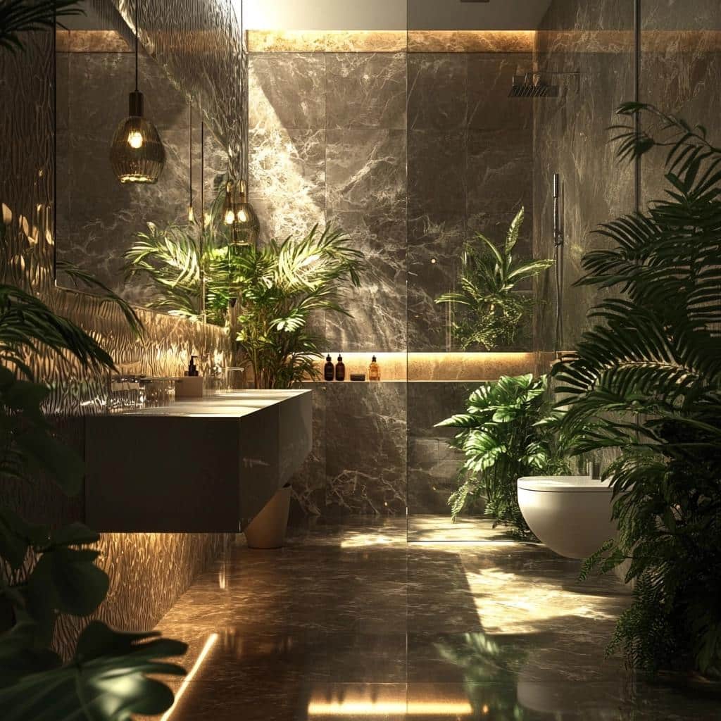 8 Projetos Modernos de Porcelanato para Banheiro