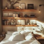 70 Inspiring Ideas for Wooden Shelves to Enhance Your Bedroom Decor 50 Fotos e Ideias para Prateleiras de Madeira em Quartos