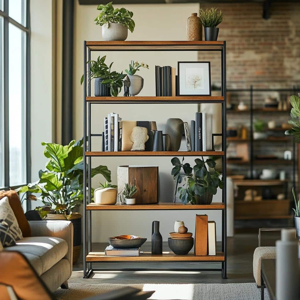 40 Industrial Shelf Ideas for Stunning Decoration 4 40 Fotos de Prateleira Industrial para uma Decoração Surpreendente