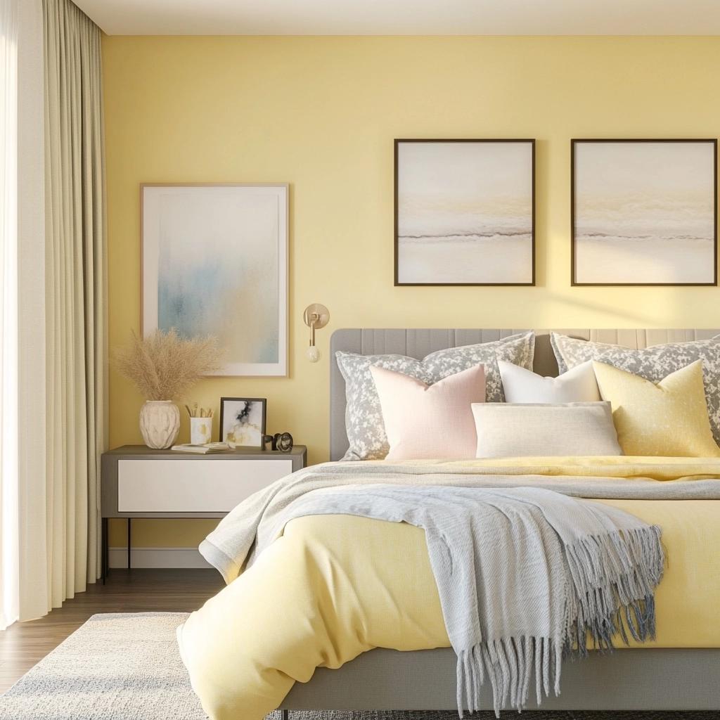 60 Yellow Bedroom Models to Create a Cozy Atmosphere 6 60 Modelos de Quartos Amarelos para Decorar com Estilo