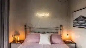 Foto de quarto cinza e rosa 00