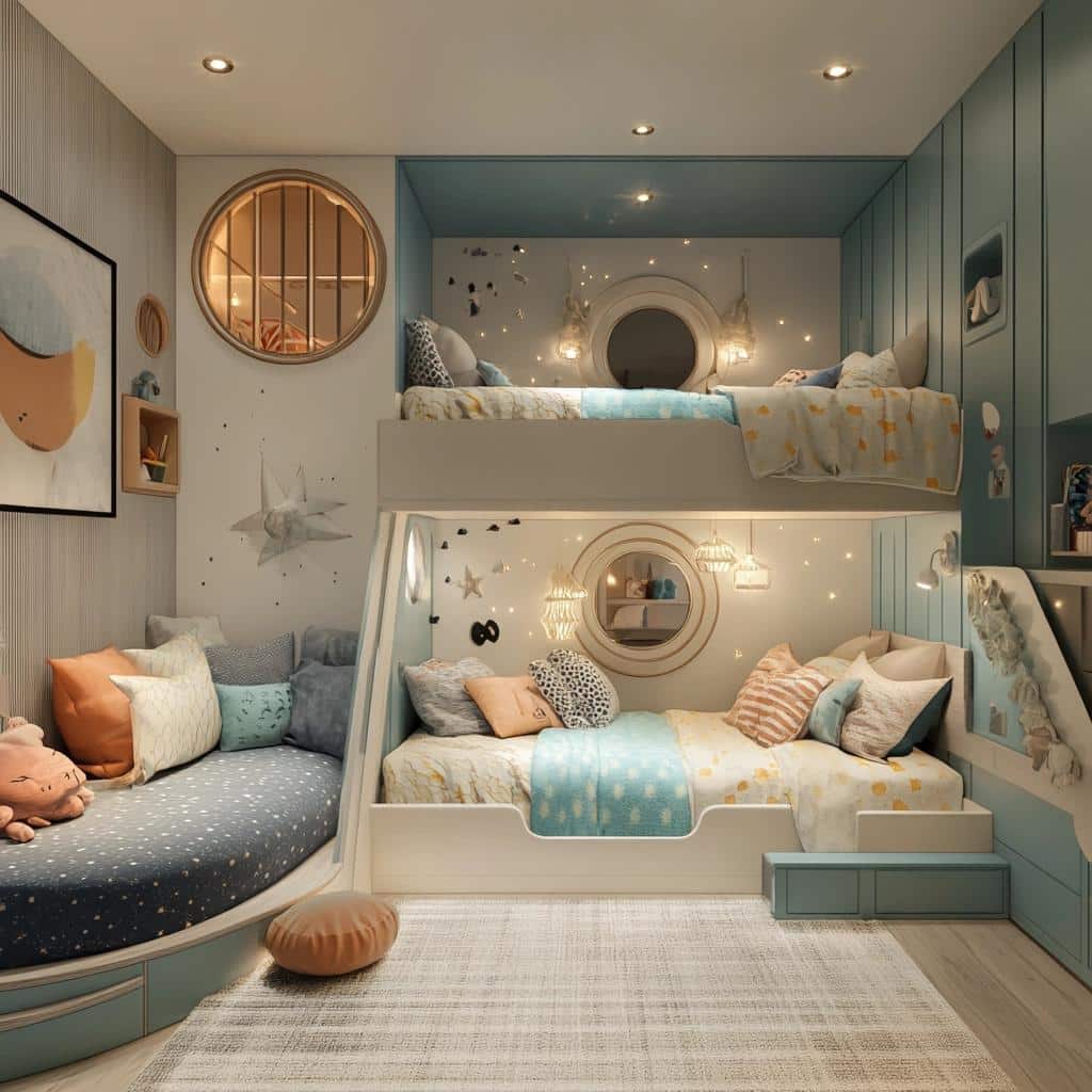45 Ideas for a Beautiful and Functional Shared Room for Siblings 4 6 Ideias para um Quarto Compartilhado entre Irmãos Aconchegante e Funcional