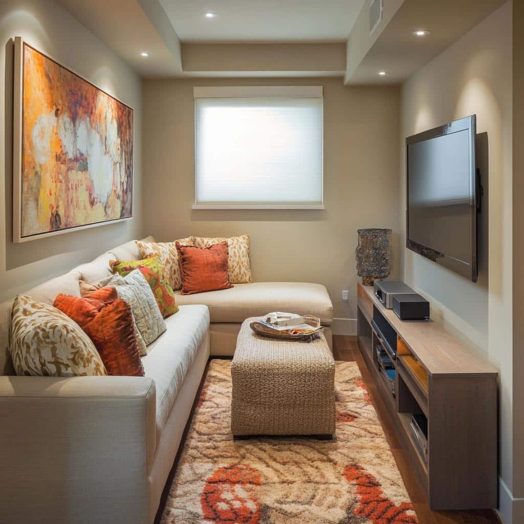 Como otimizar o espaço e decorar uma sala de TV pequena