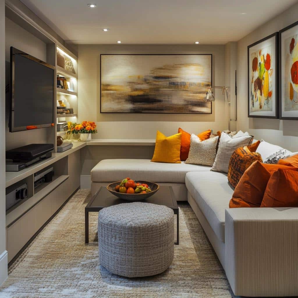 Como otimizar o espaço e decorar uma sala de TV pequena