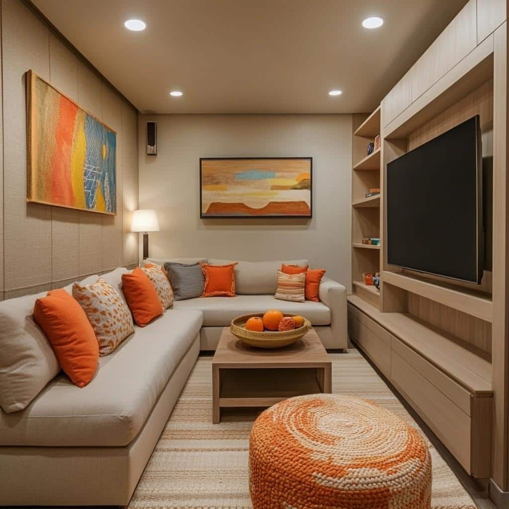 Como otimizar o espaço e decorar uma sala de TV pequena
