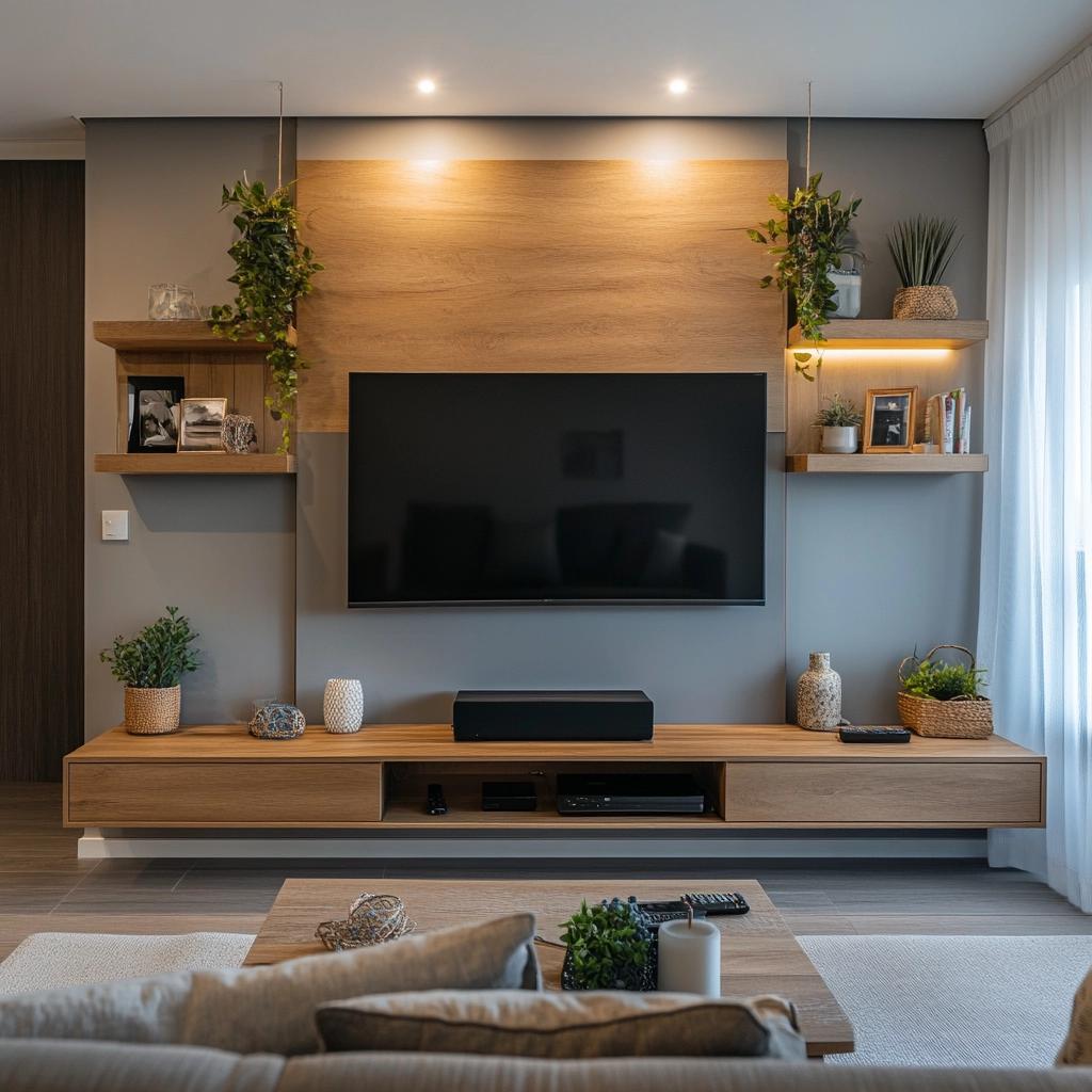 How to Mount a TV on the Wall for a Sophisticated and Clean Space 1 Como instalar sua TV na parede de forma elegante