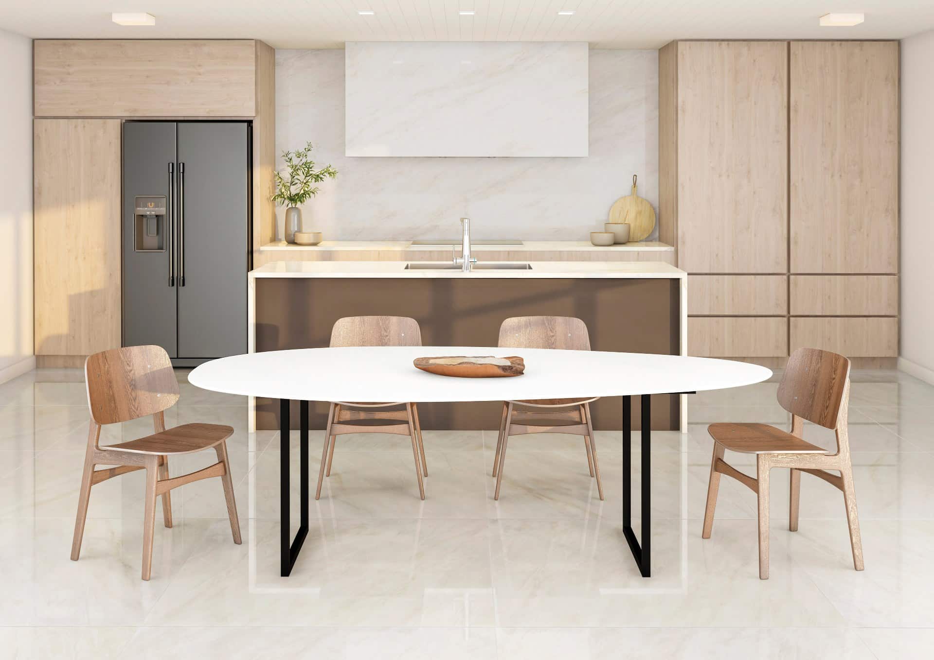 Porcelain Tables: Transform Your Furniture with Elegant Finishes 3 Mesa de porcelanato é a união de elegância e durabilidade de um móvel (Projeto: Portobello)