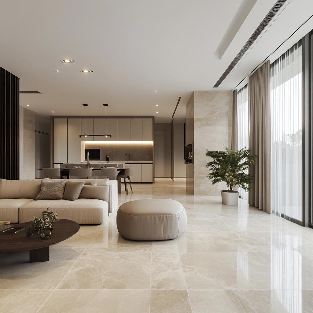 Travertine Porcelain Tile: A Timeless Beauty 4 Revitalização e Estilo: Porcelanato Travertino na Decoração