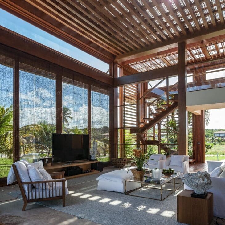 70 Environments Featuring Sisal Rugs That Combine Rustic and Modern Styles 10 Tapete de sisal como peça versátil.