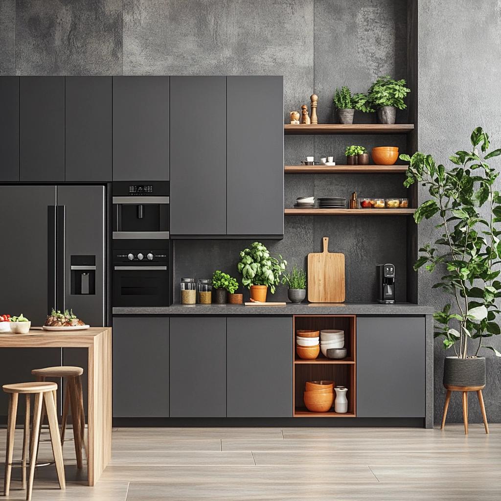 70 Gray Kitchen Cabinet Options for a Sophisticated Organization 4 70 Opções de Armário de Cozinha Cinza para Uma Organização Sofisticada