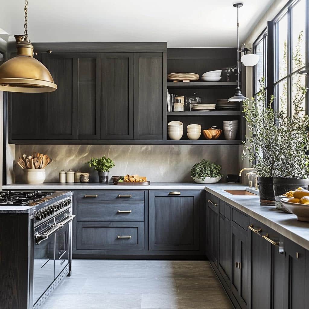 70 Gray Kitchen Cabinet Options for a Sophisticated Organization 8 70 Opções de Armário de Cozinha Cinza para Uma Organização Sofisticada