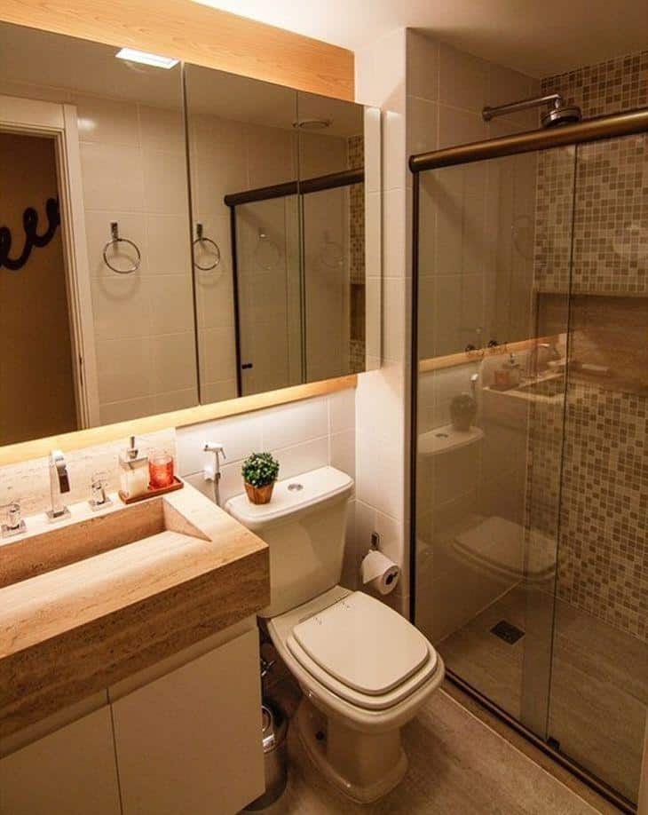 Banheiro 2 em 1: social e lavabo