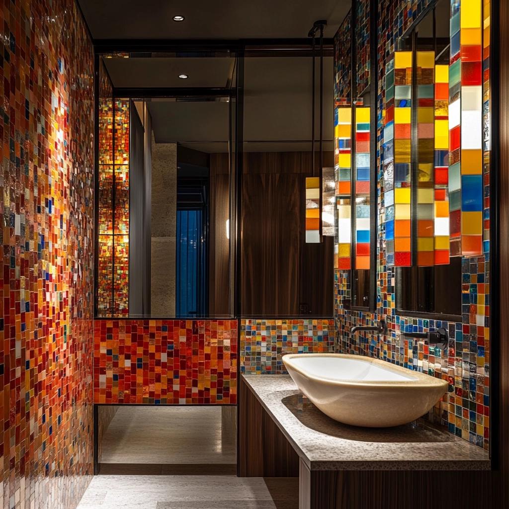 60 Banheiros Decorados com Pastilhas