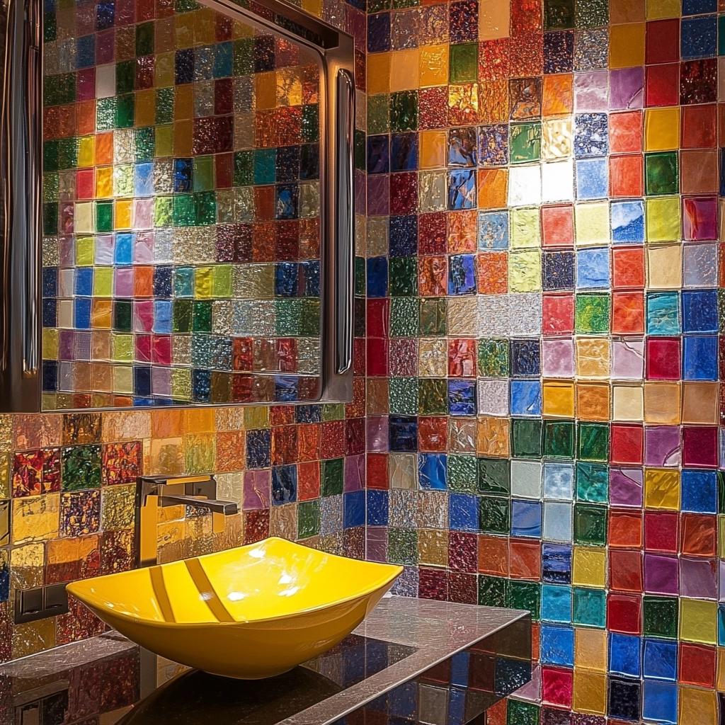 60 Banheiros Decorados com Pastilhas