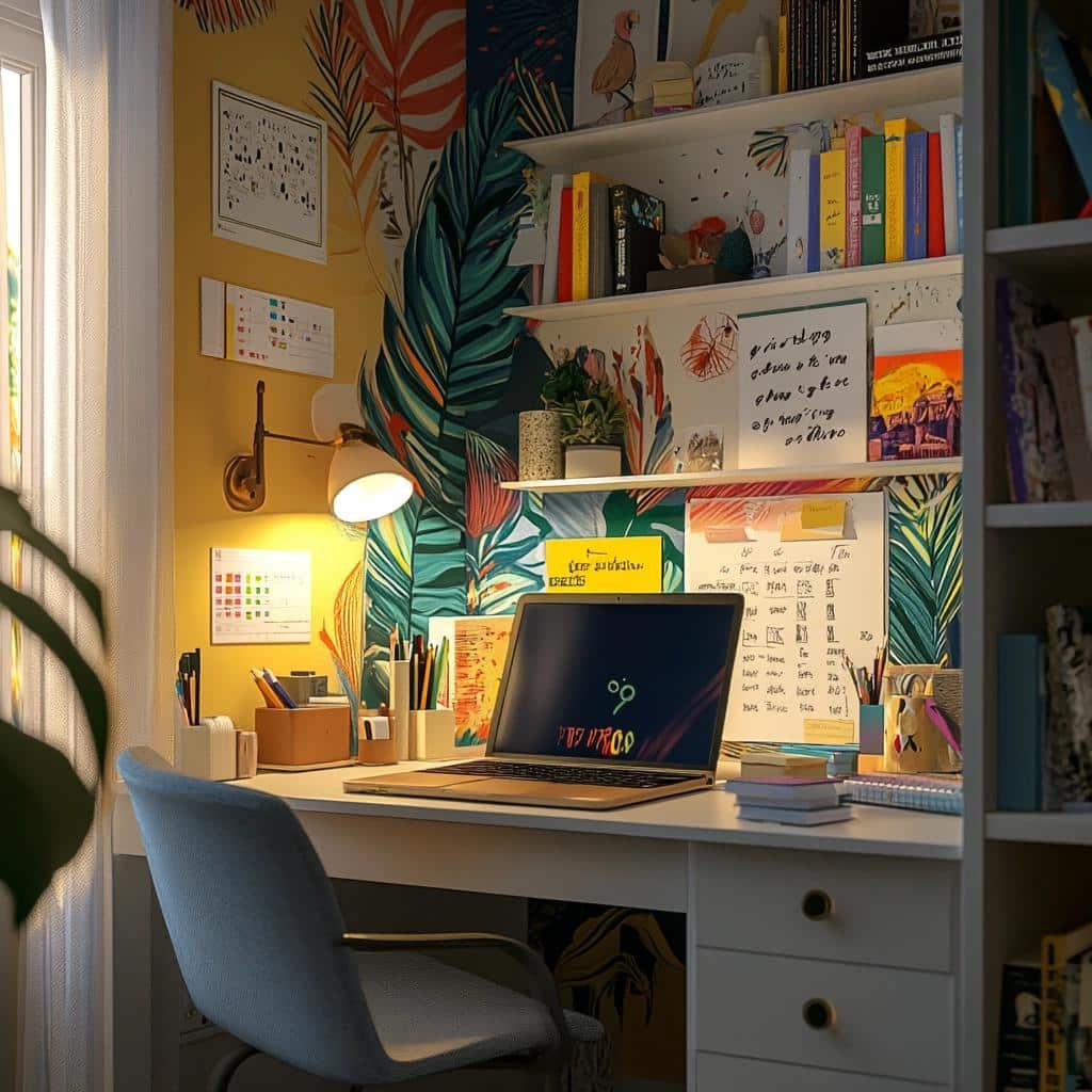 70 Ideas to Style Your Study Space 8 Cantinho de Estudo: 70 Ideias para Estilizar seu Espaço