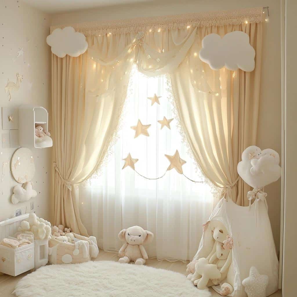 60 Ideias de Cortinas para Quarto de Bebê