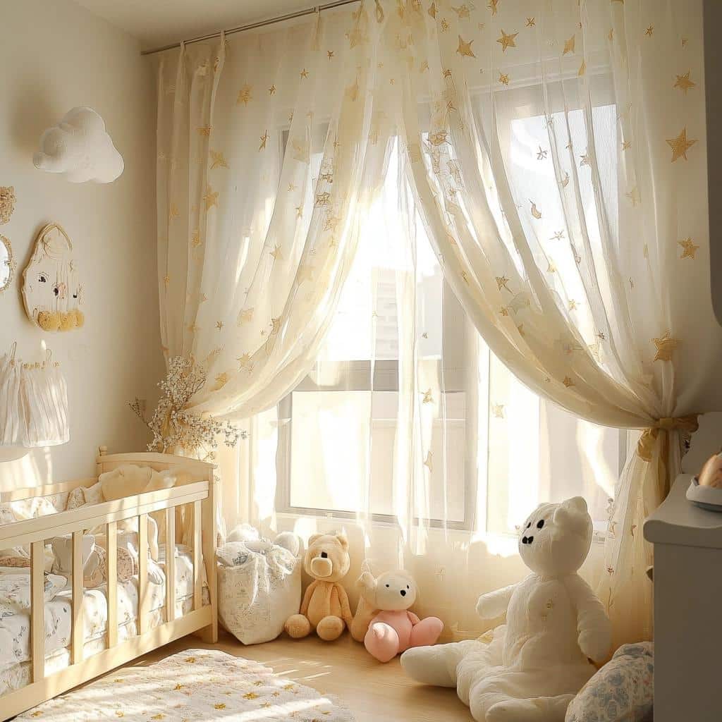 60 Ideias de Cortinas para Quarto de Bebê