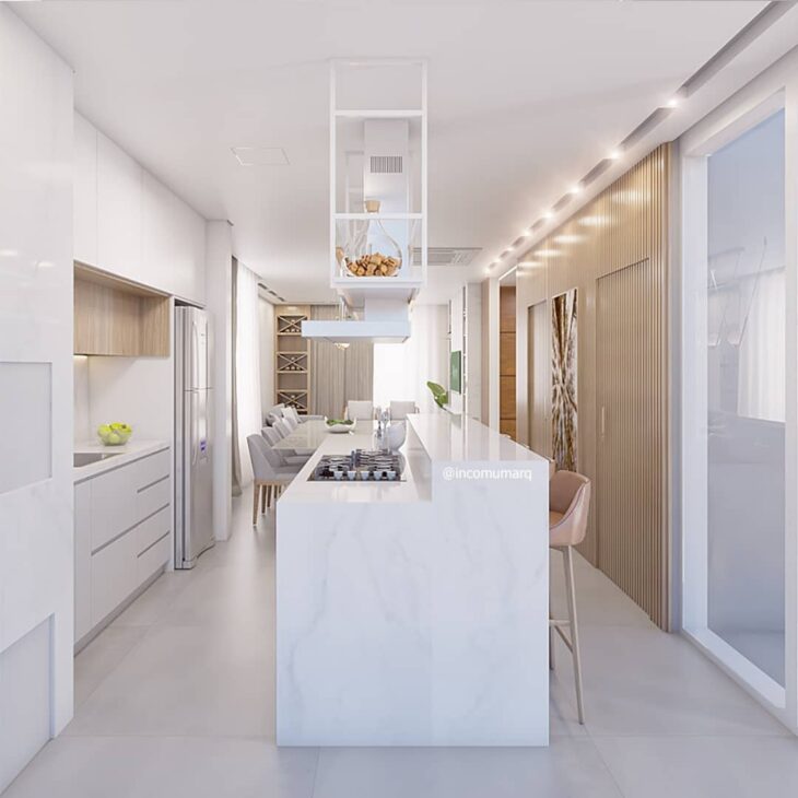 55 Planned Kitchen Island Designs to Ignite Your Inner Chef 10 Cozinha planejada com ilha