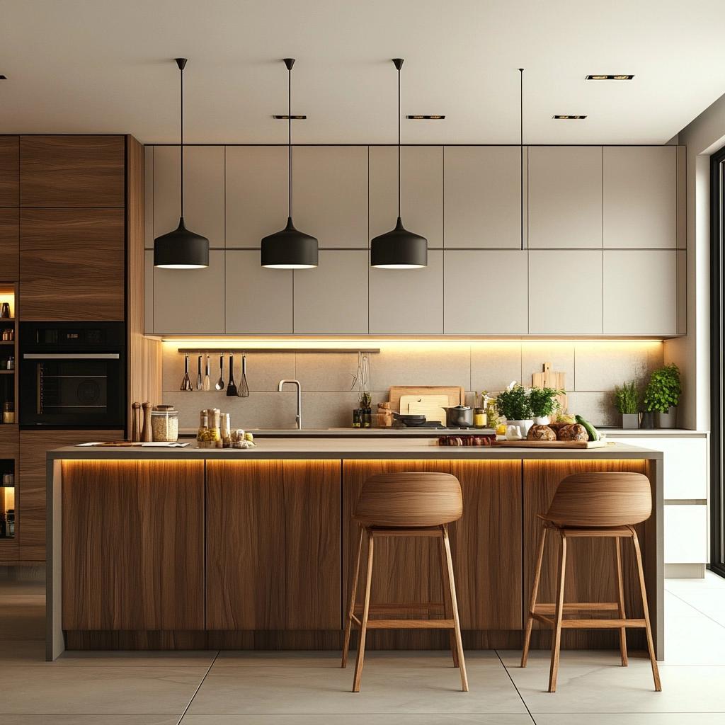 55 Planned Kitchen Island Designs to Ignite Your Inner Chef 8 55 Modelos de Cozinha Planejada com Ilha para Despertar o Chef em Você