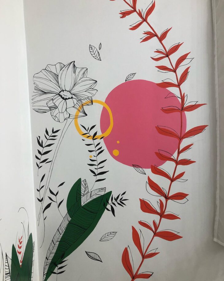 Foto de desenhos na parede