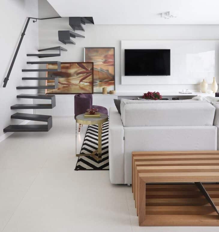 60 Stunning Modern Staircases That Are Works of Art 7 Degraus únicos trazendo um ar inovador.