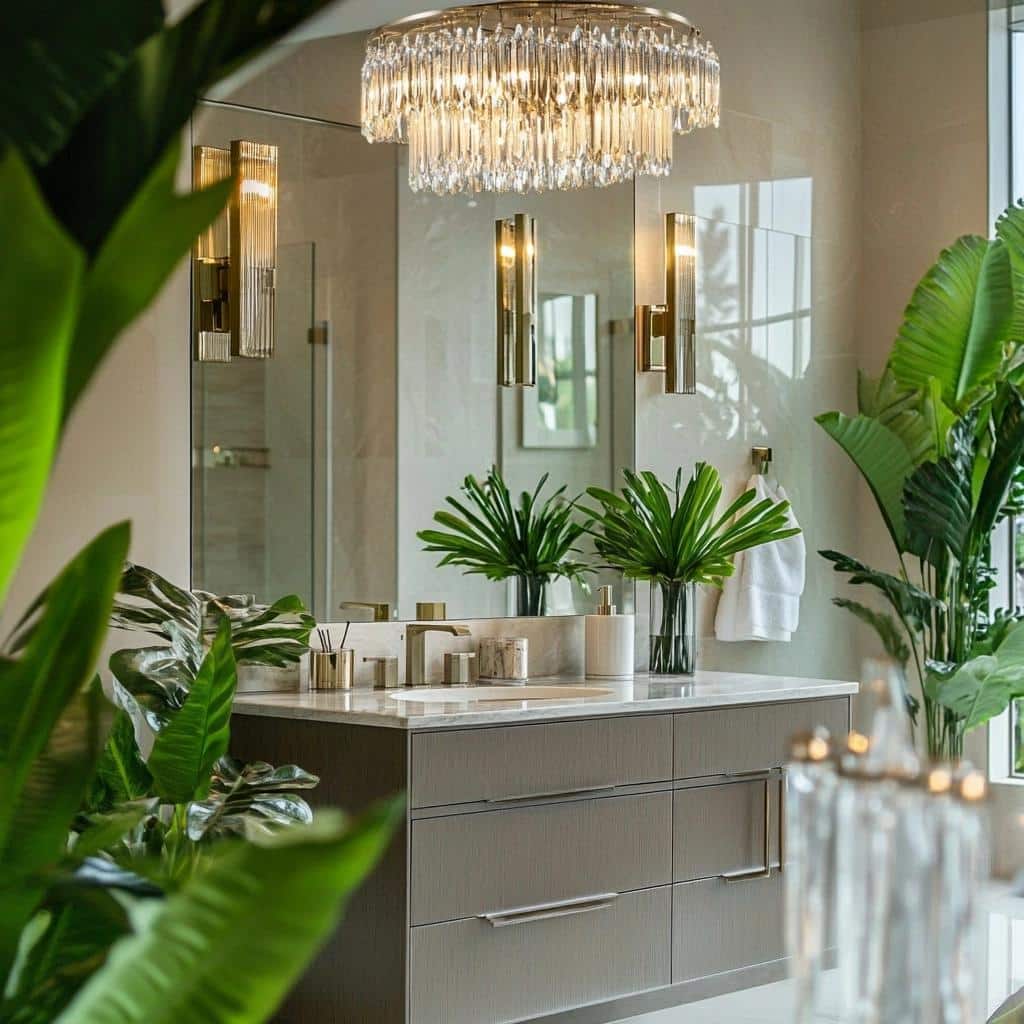 Lustre para banheiro: 65 imagens para inspirar a sua decoração