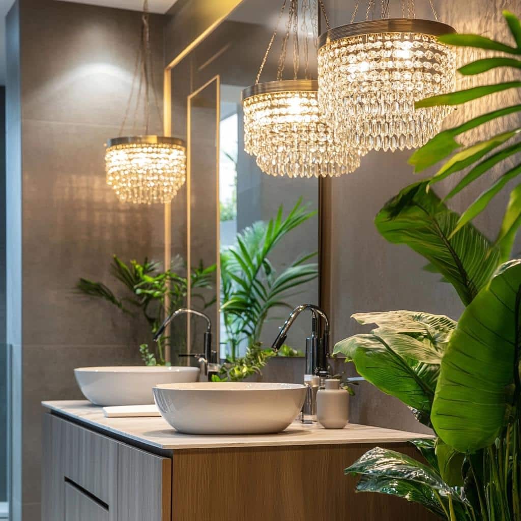 Lustre para banheiro: 65 imagens para inspirar a sua decoração