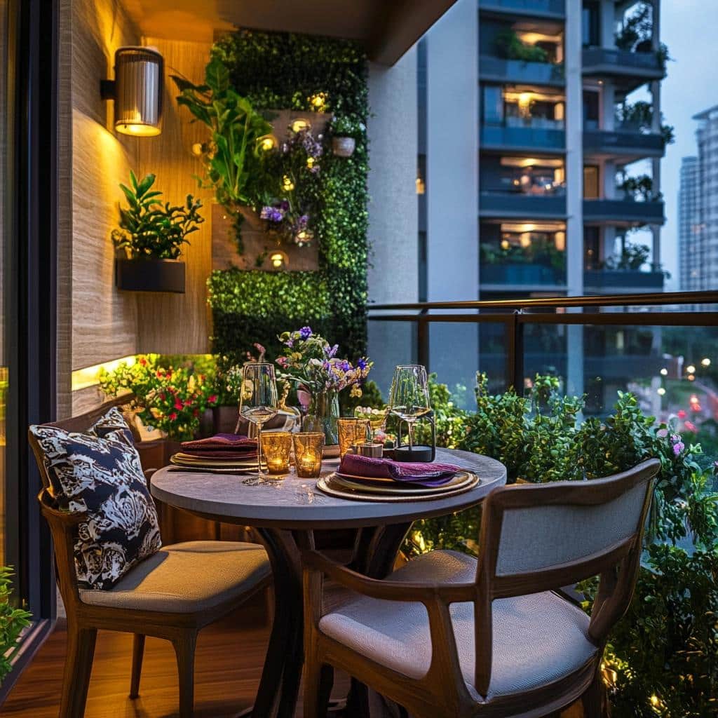 20 Fotos Lindas de Mesa para Sacada que Vão Decorar o Seu Espaço
