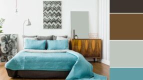 Exemplo de cama com dossel em ambiente contemporâneo.
