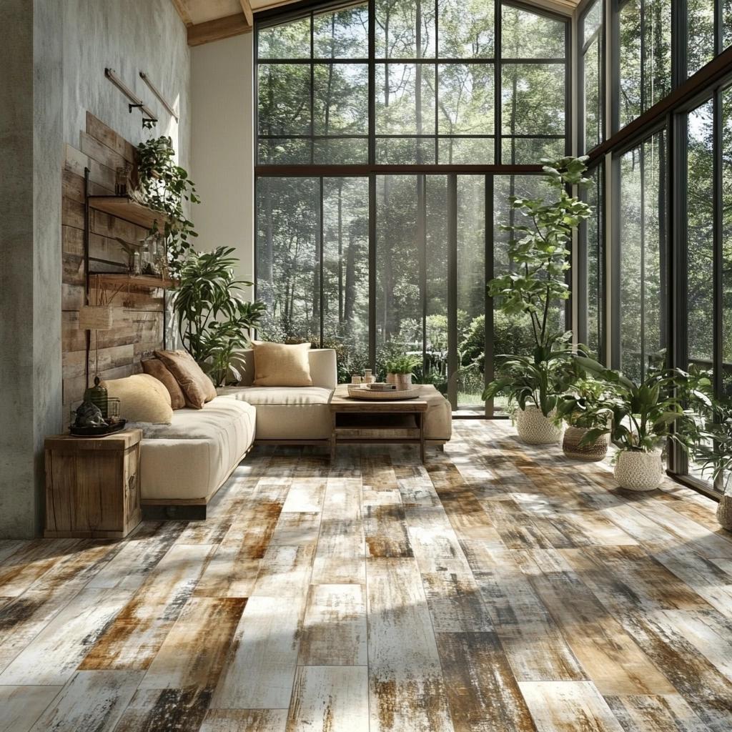 60 Ambientes com Porcelanato que Imitam Madeira Super Elegantes