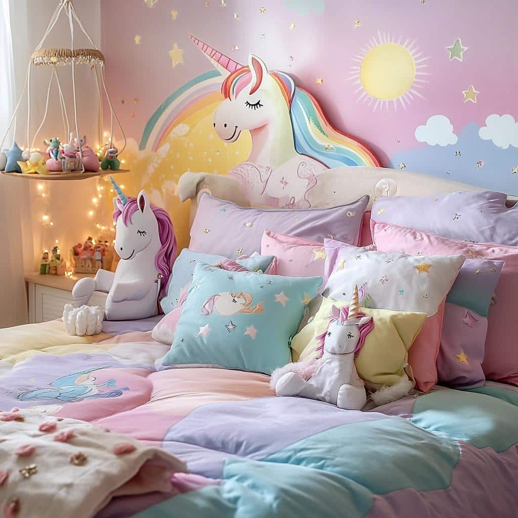 Unicorn Room: A Magical Space Transformation Guide 4 Como Decorar um Quarto de Unicórnio: Ideias e Inspirações