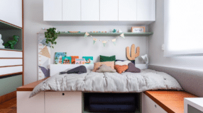 Imagem de um quarto infantil planejado.
