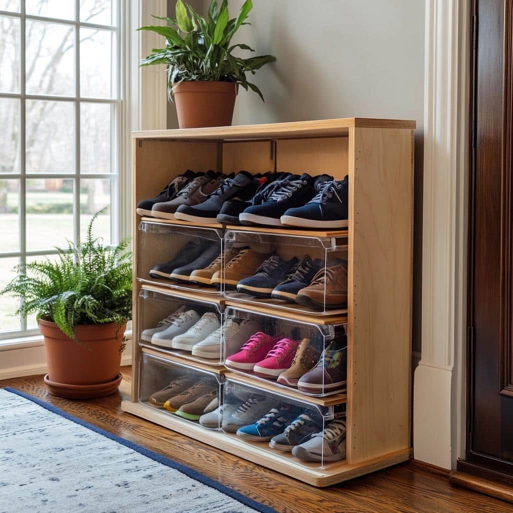 Door Shoe Rack: Creative Inspirations for Your Home 1 Inspiração para Sapateiras de Porta: Estilo e Organização