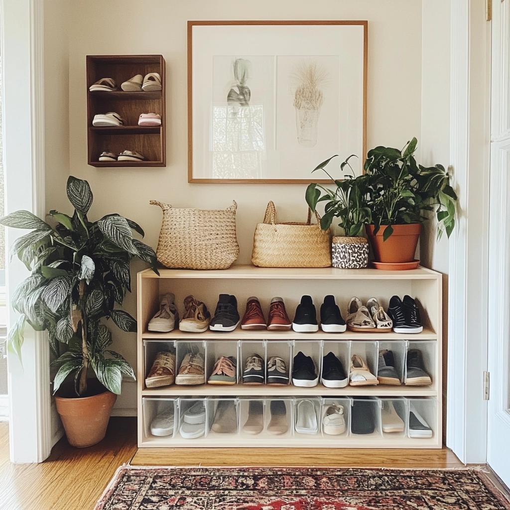 Door Shoe Rack: Creative Inspirations for Your Home 8 Inspiração para Sapateiras de Porta: Estilo e Organização