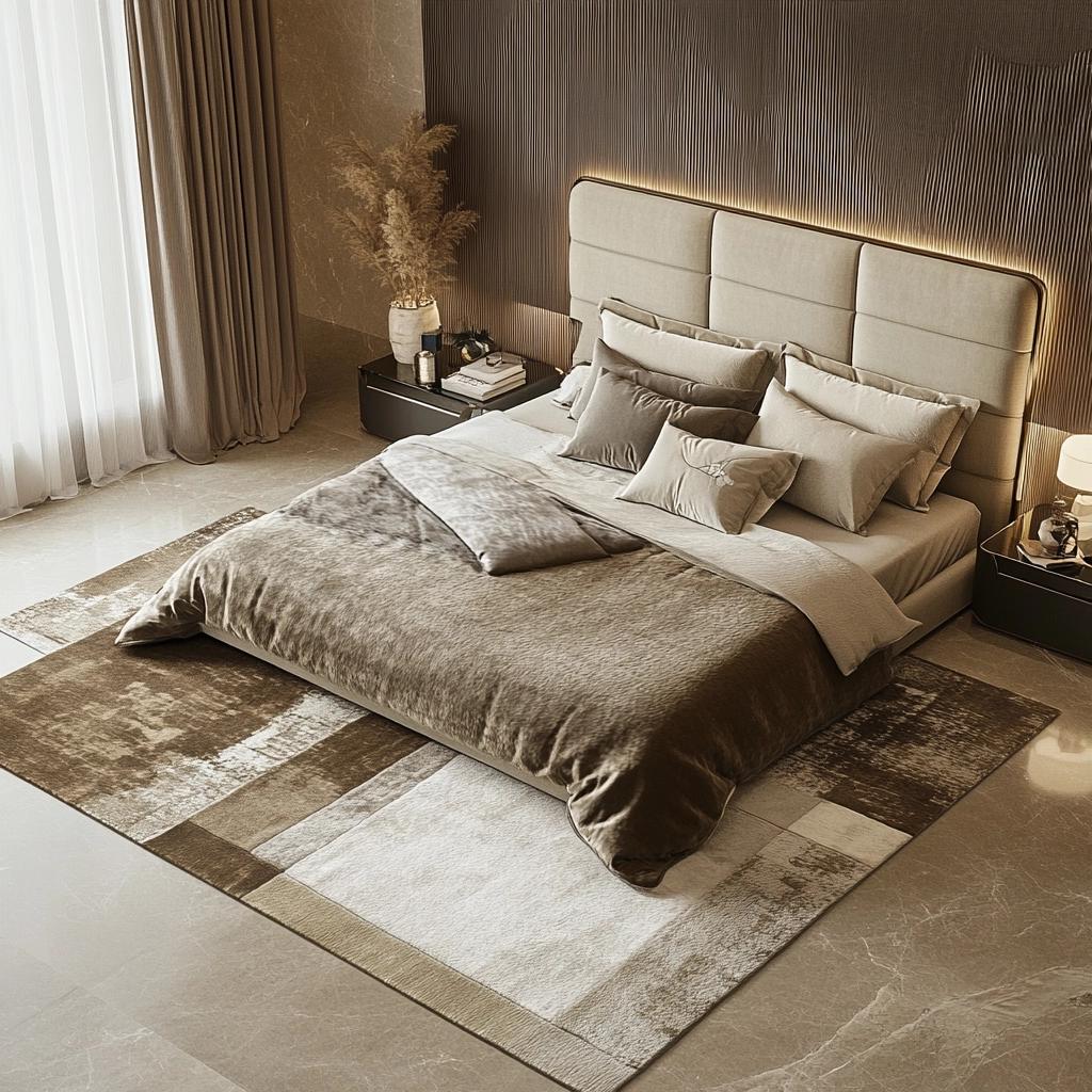 85 Beautiful Rug Models to Bring More Comfort to Your Bedroom 8 Tapete para quarto: 85 modelos lindos para trazer conforto