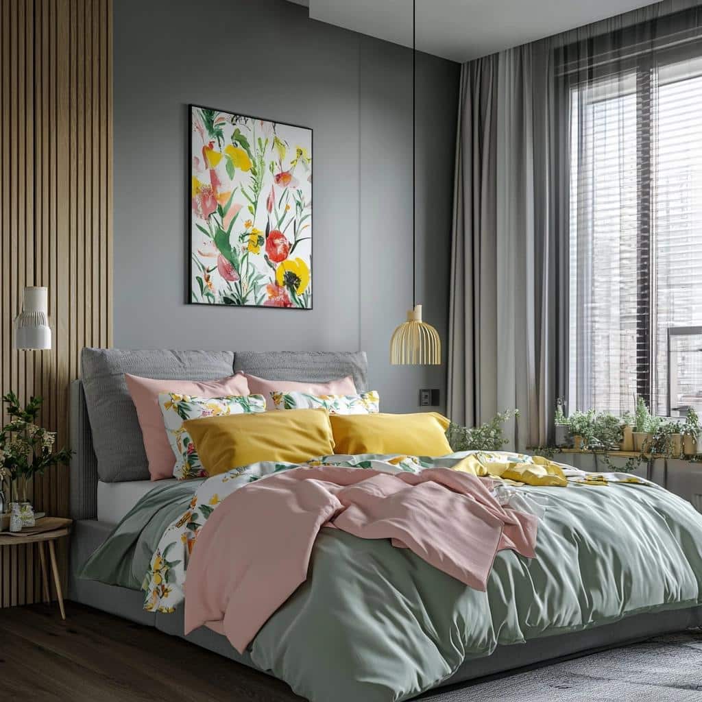Elegant Gray Bedroom: 12 Stylish Ideas to Transform Your Space 4 QUARTO CINZA: 12 IDEIAS PARA RENOVAR SEU ESPAÇO