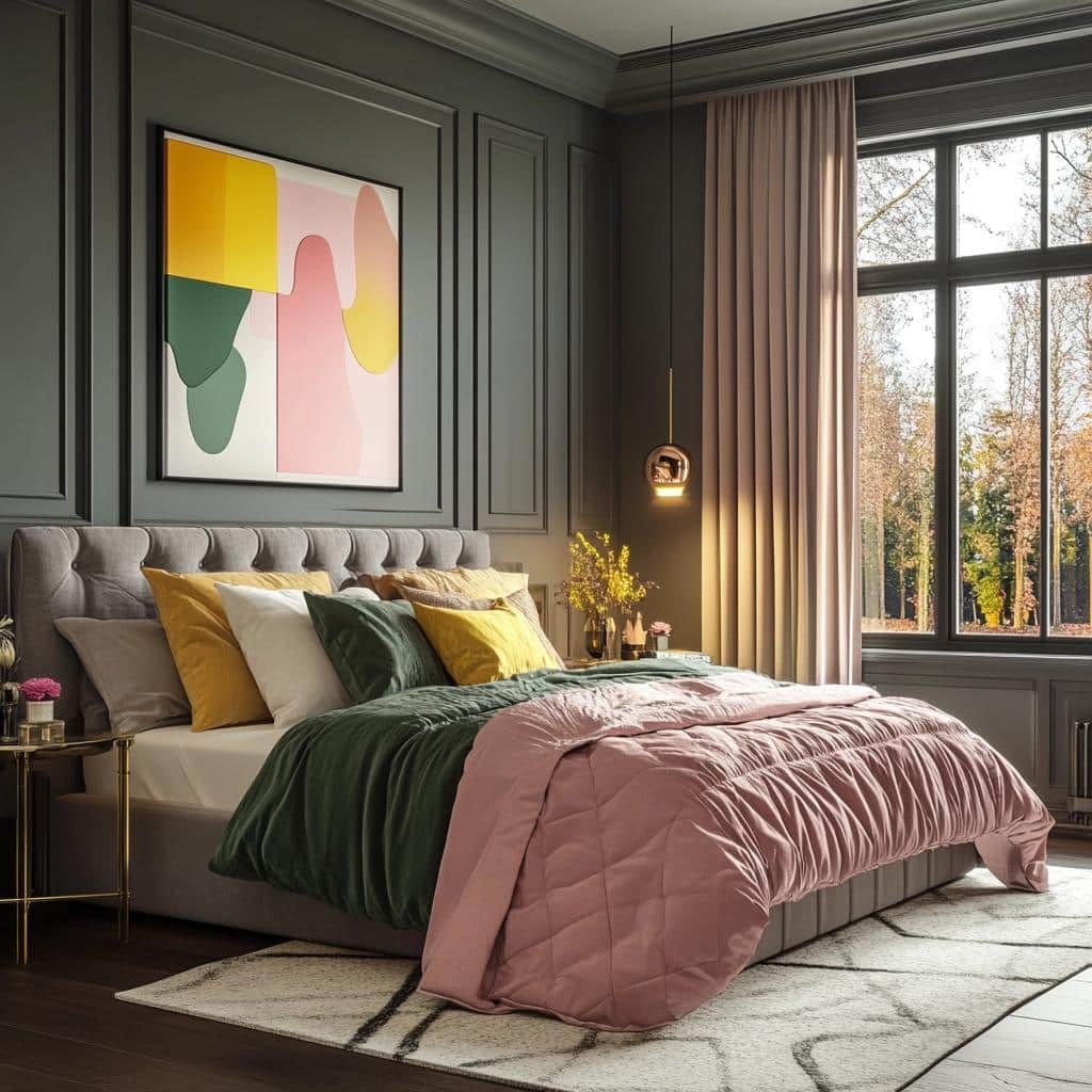 Elegant Gray Bedroom: 12 Stylish Ideas to Transform Your Space 6 QUARTO CINZA: 12 IDEIAS PARA RENOVAR SEU ESPAÇO