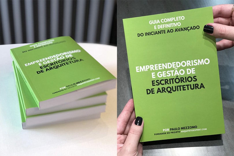 A imagem do livro 'Empreendedorismo e Gestão em Arquitetura', que apresenta dicas e estratégias para profissionais que desejam abrir seus escritórios.