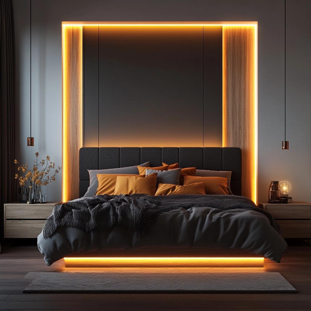Ideias de Cabeceira com LED para Transformar seu Quarto