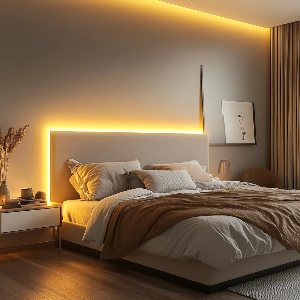 Ideias de Cabeceira com LED para Transformar seu Quarto