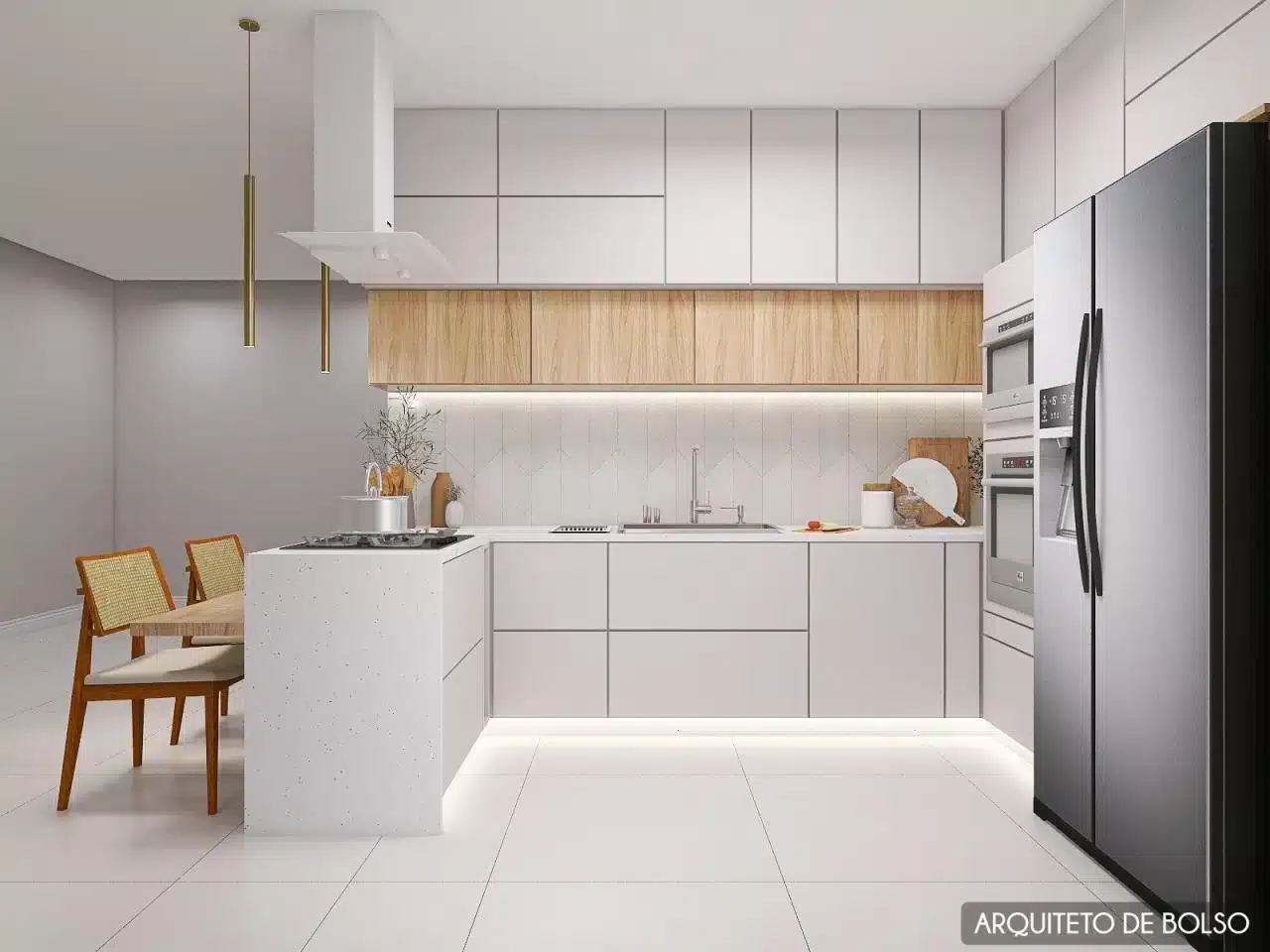 Imagem de cadeiras para cozinha, trazendo uma composição elegante e prática.