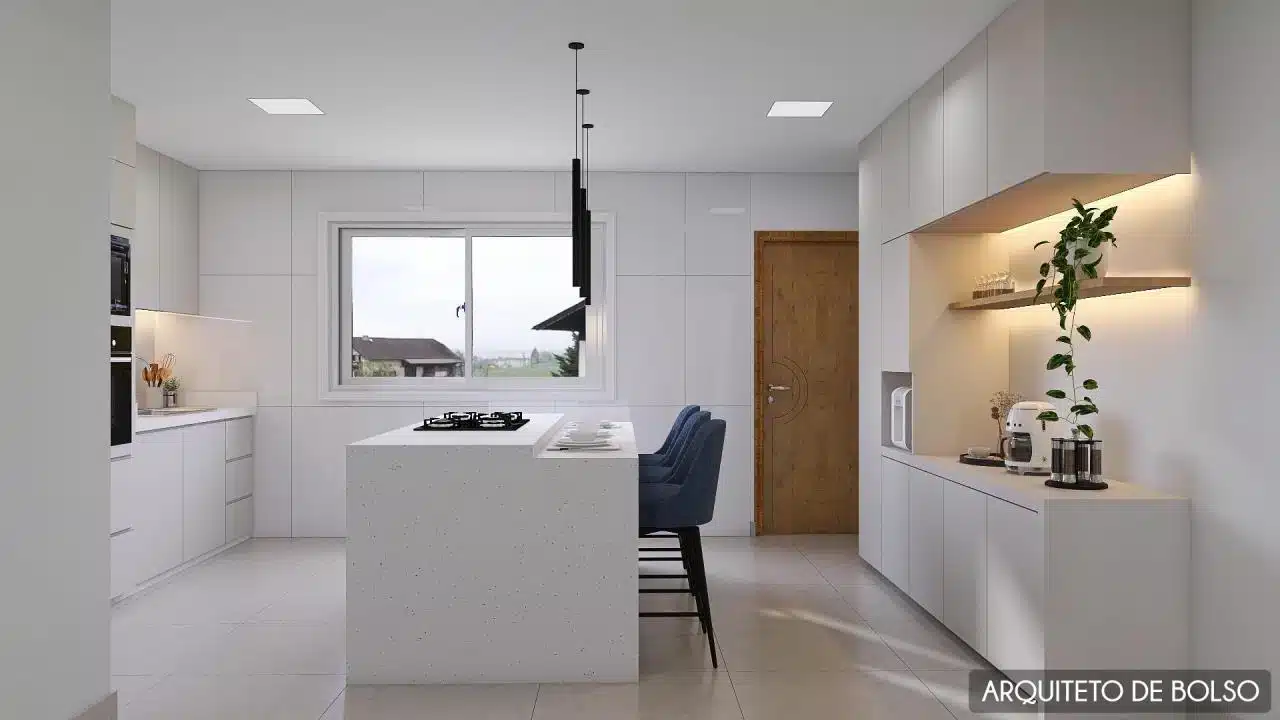 Cadeira para cozinha apresentando design contemporâneo.