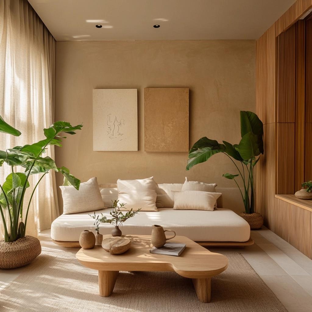 70 Timeless Ideas for Using Suede Color in Home Decor 6 Como usar a cor camurça de forma atemporal na decoração