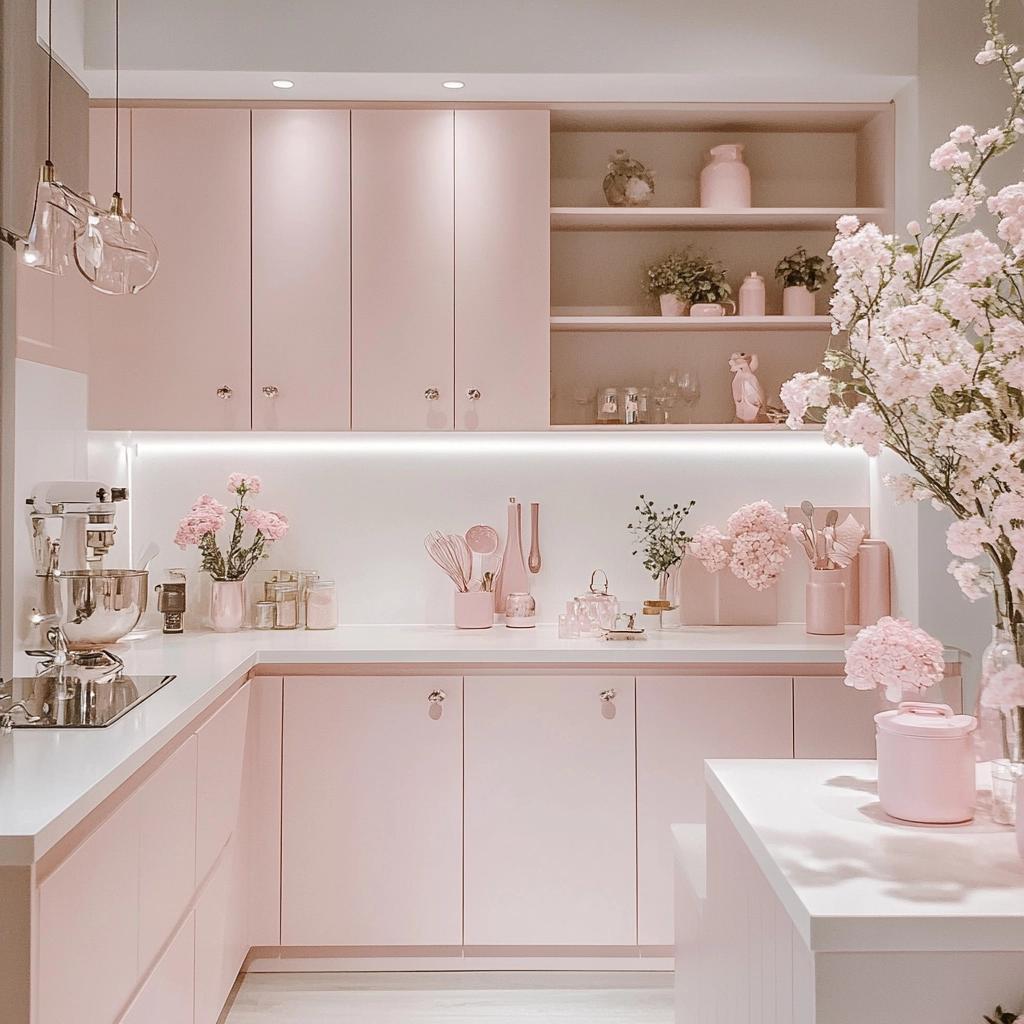 60 Projetos de Cozinha Rosa para Suspirar de Amores